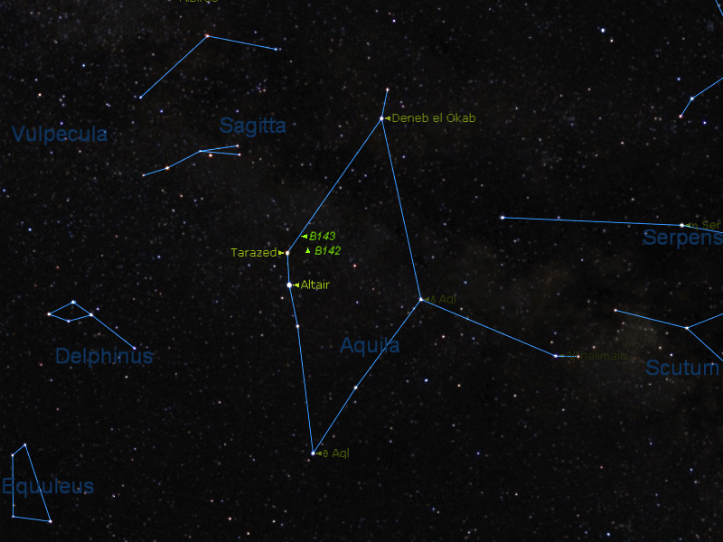 Localisation de Barnard 142-143