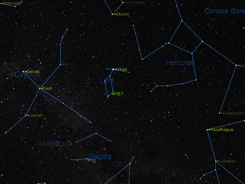 Localisation de M57