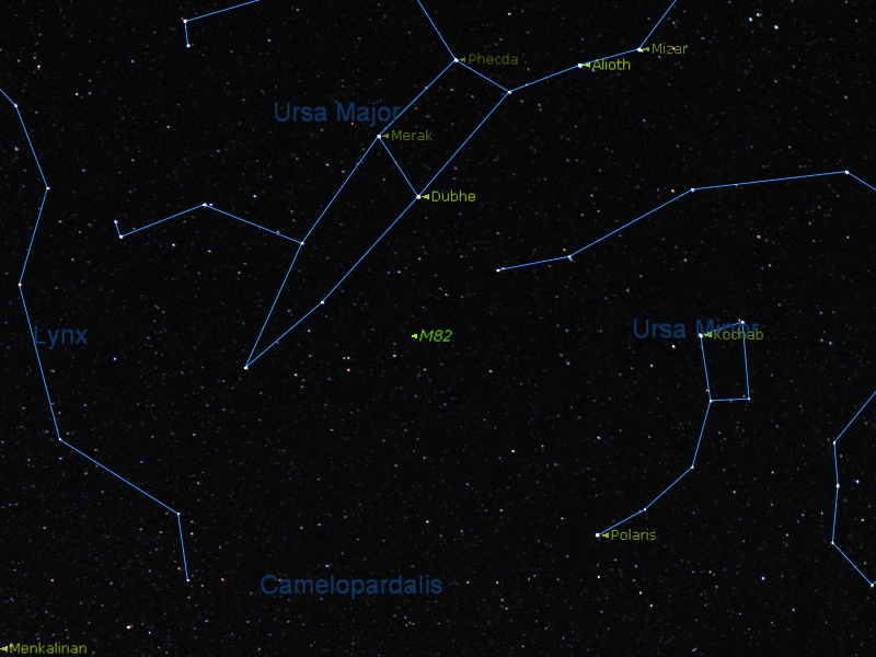 Localisation de M82
