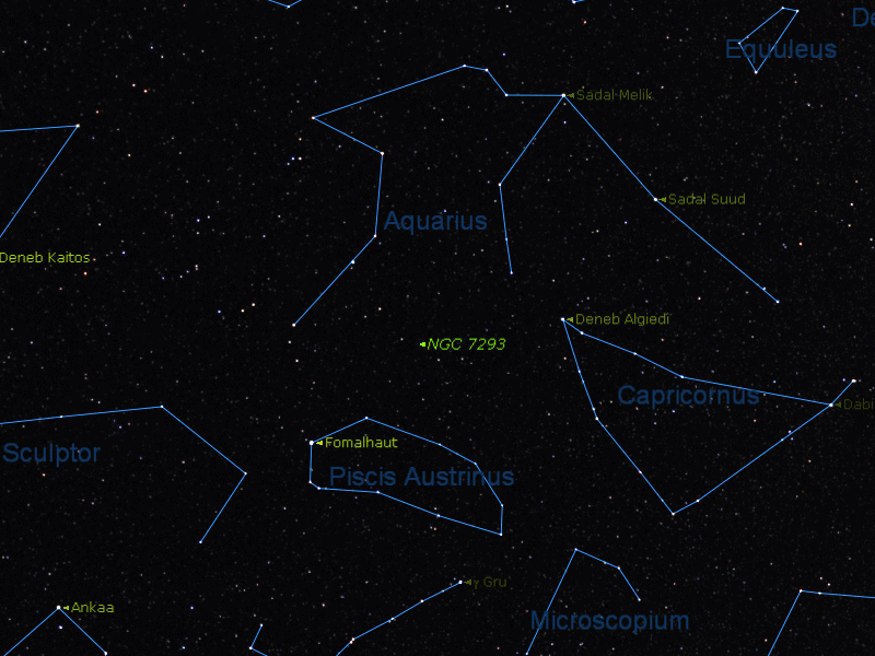Localisation de NGC 7293