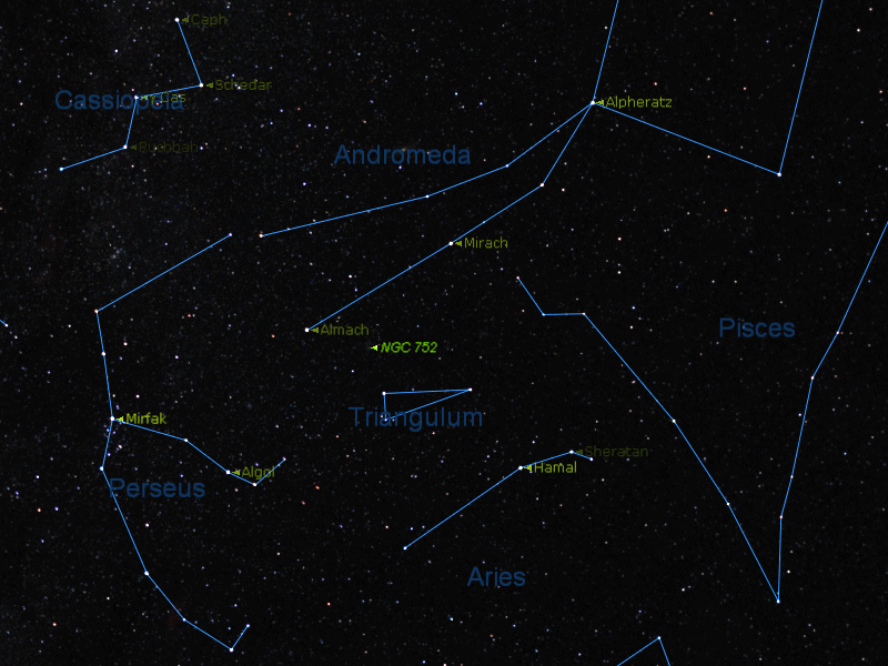 Localisation de NGC 752