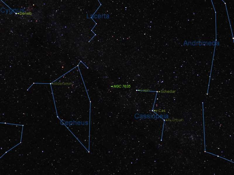 Localisation de NGC 7635
