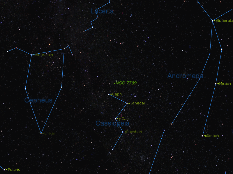 Localisation de NGC 7789